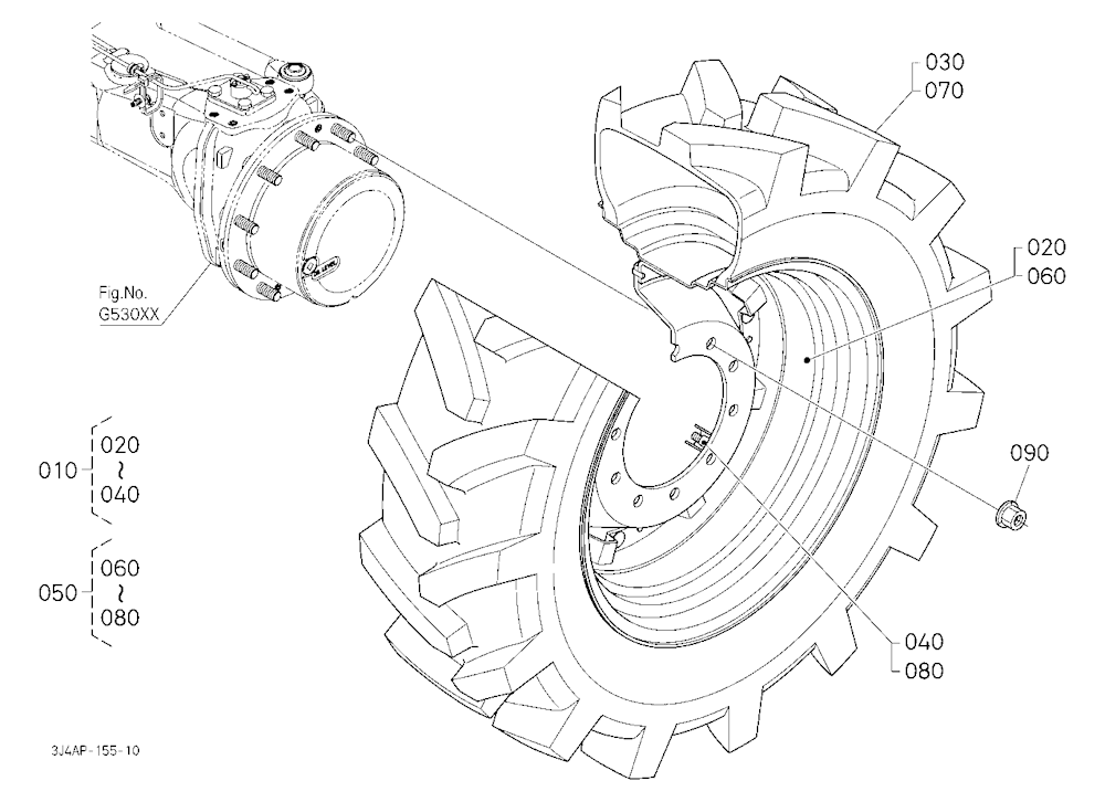 Front Wheel (380/85R30) [Mitas]