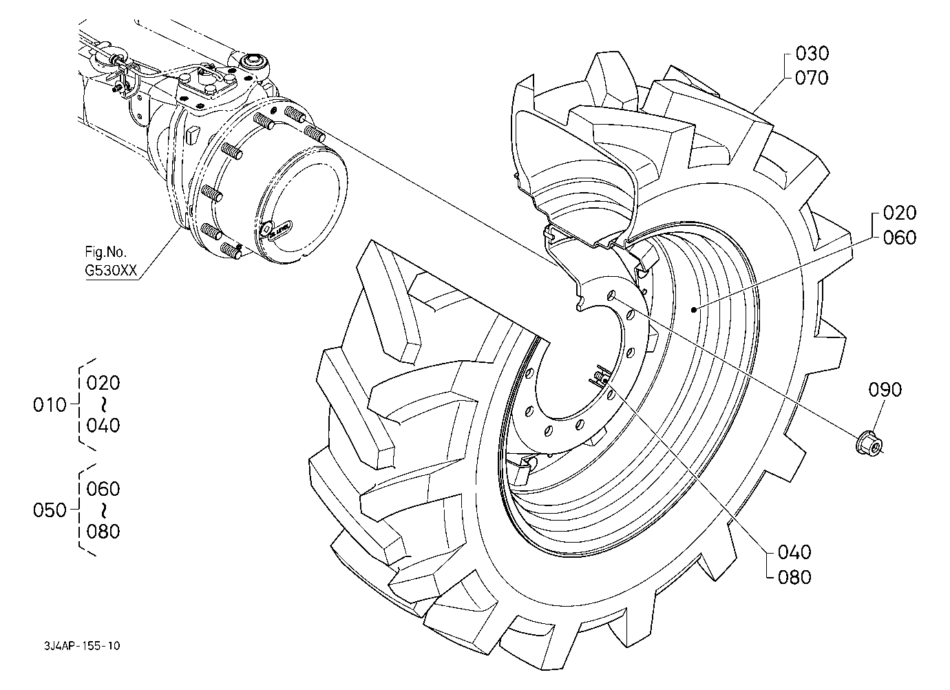 Front Wheel (380/85R30) [Mitas]