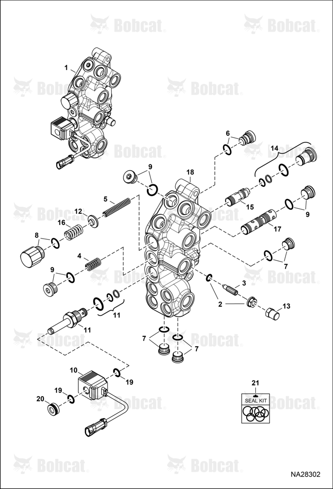 Bucket Position Valve AT5A20009 - AT5A20446, AT5A20463 & Above