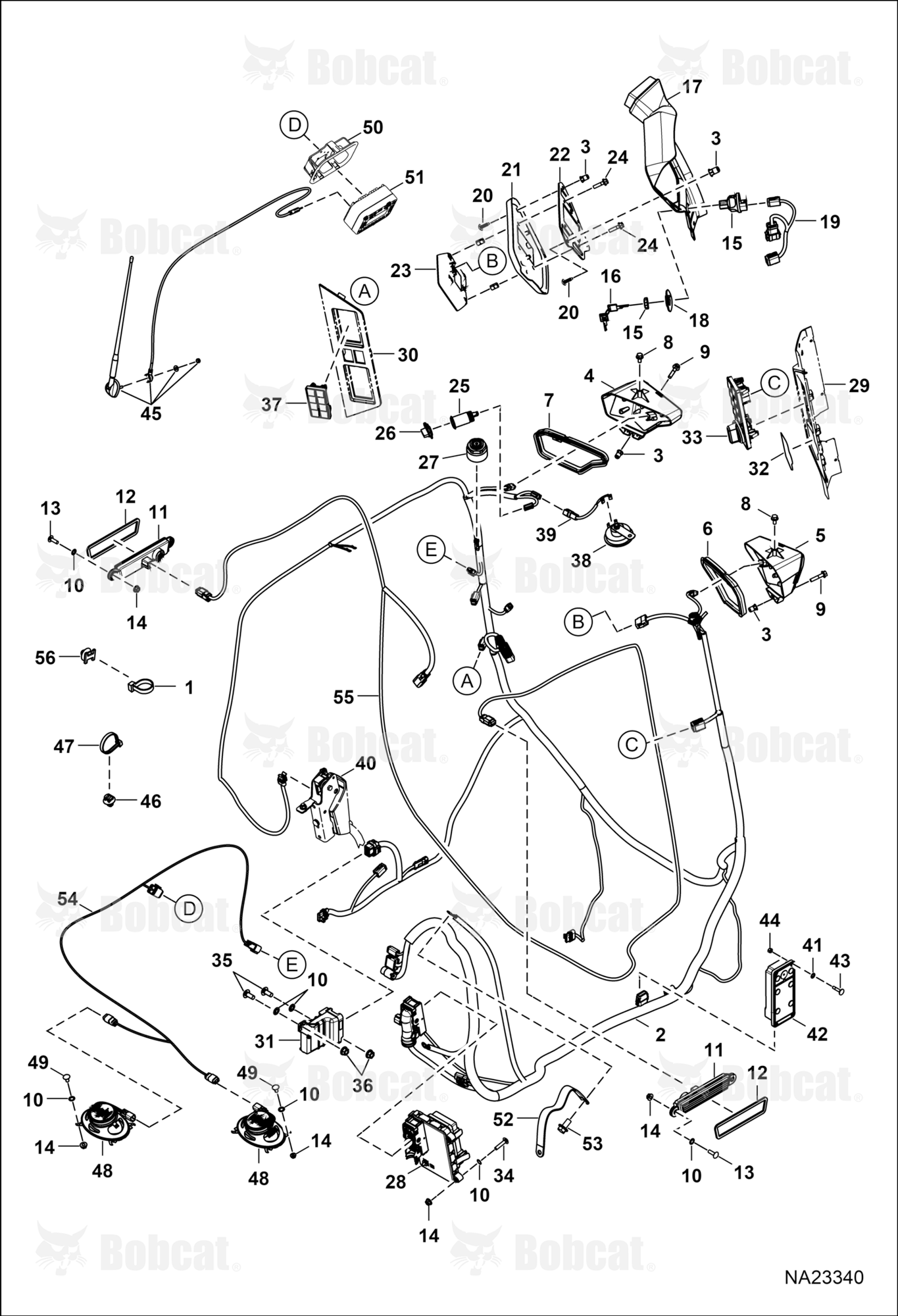 CAB Electrical Circuitry (4.3-inch Display)