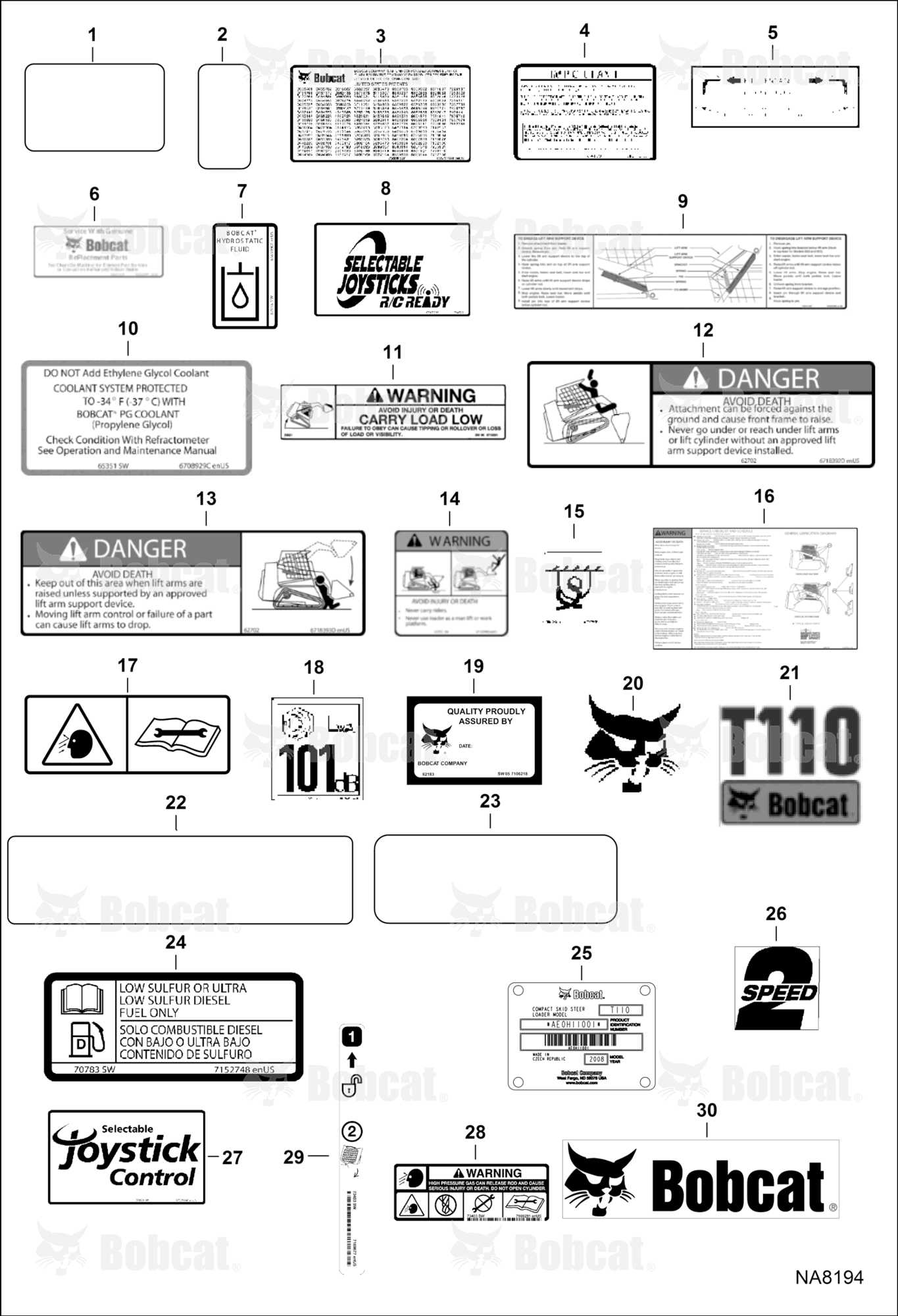 Decals (Outside)  AE0H11001 & Above