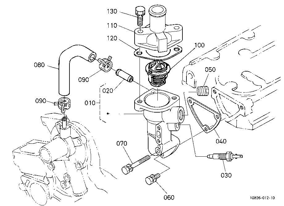 Water Flange And Thermostat