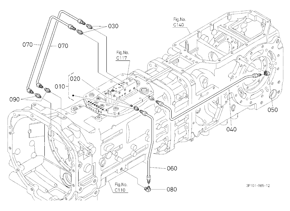 Hydraulic Oil Line (Bi-Speed Turn/Rear Diff.)