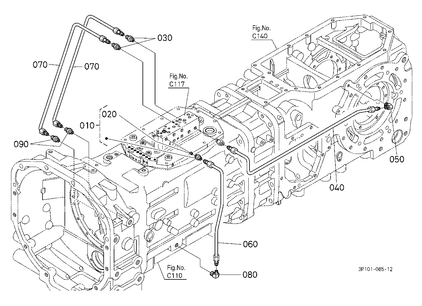 Hydraulic Oil Line (Bi-Speed Turn/Rear Diff.)
