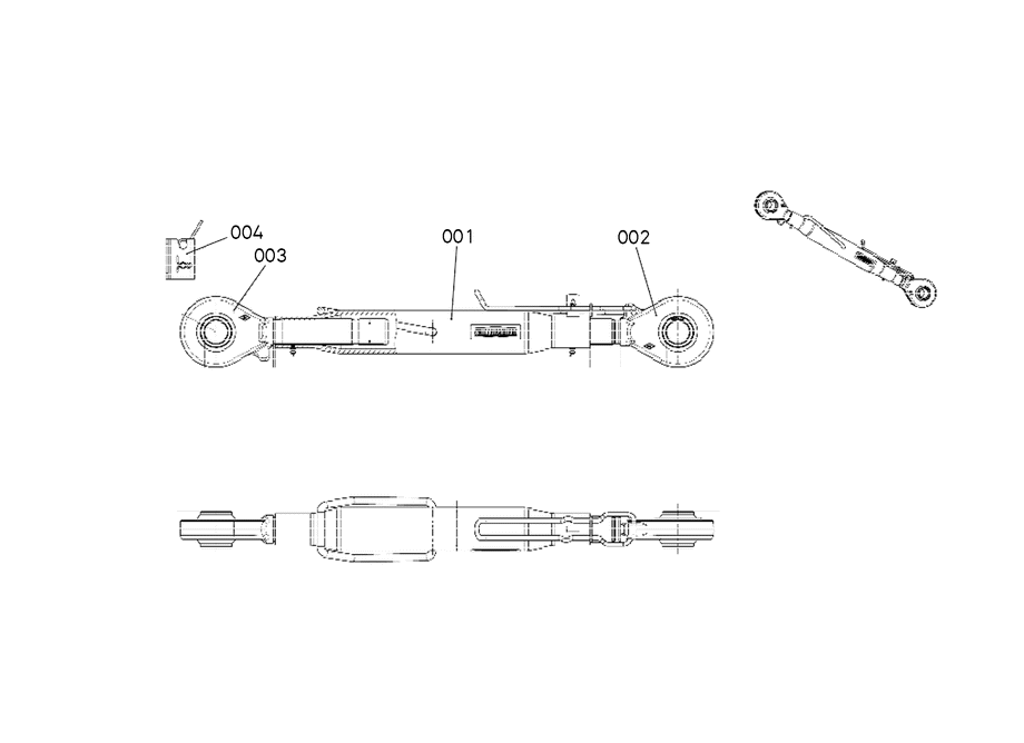Upper Link - Ball, Cat 3 - Range 1