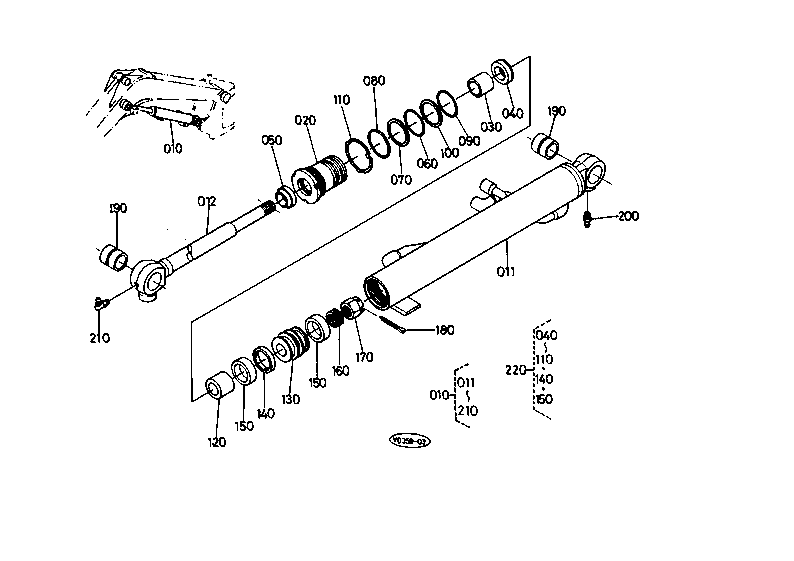 Boom Cylinder and Component Parts Except [Swe]