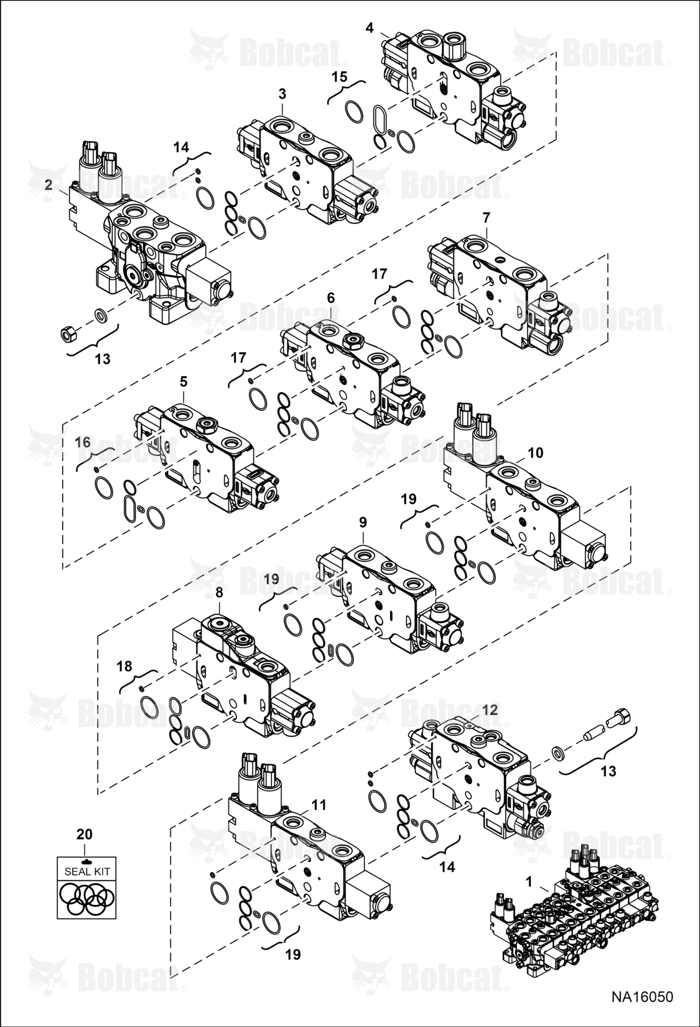 Hydraulic Control Valve (Assembly)(W/Aux 4)