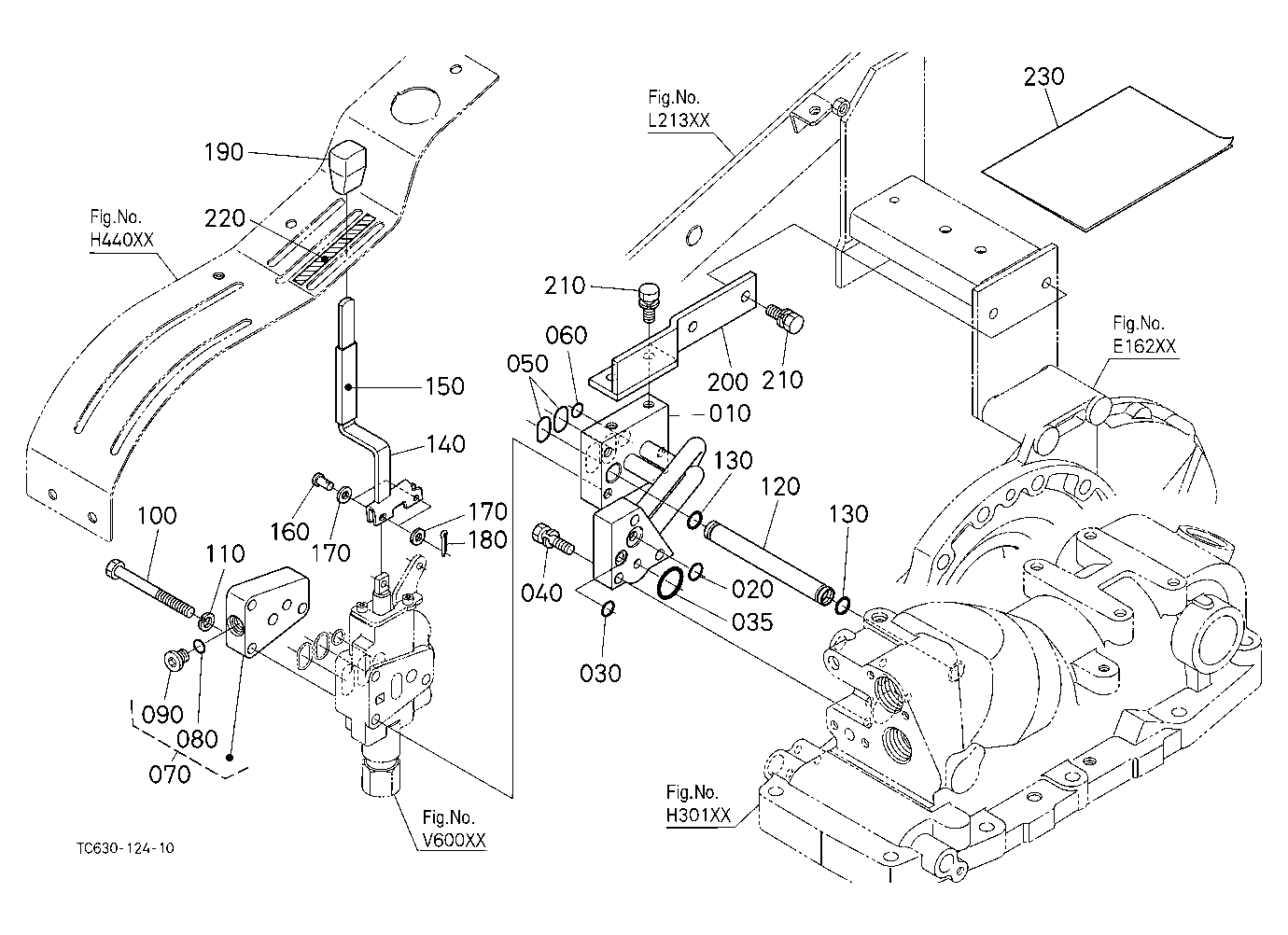 Auxiliary Control Valve Lever (1St) (W/G No.L8560)
