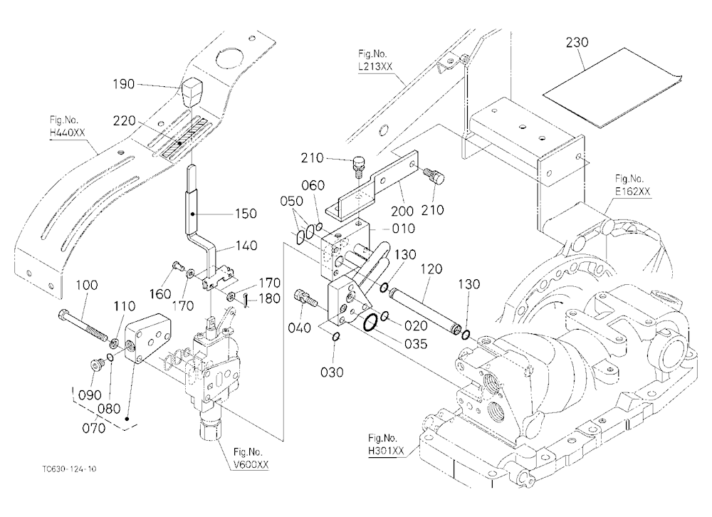 Auxiliary Control Valve Lever (1St) (W/G No.L8560)
