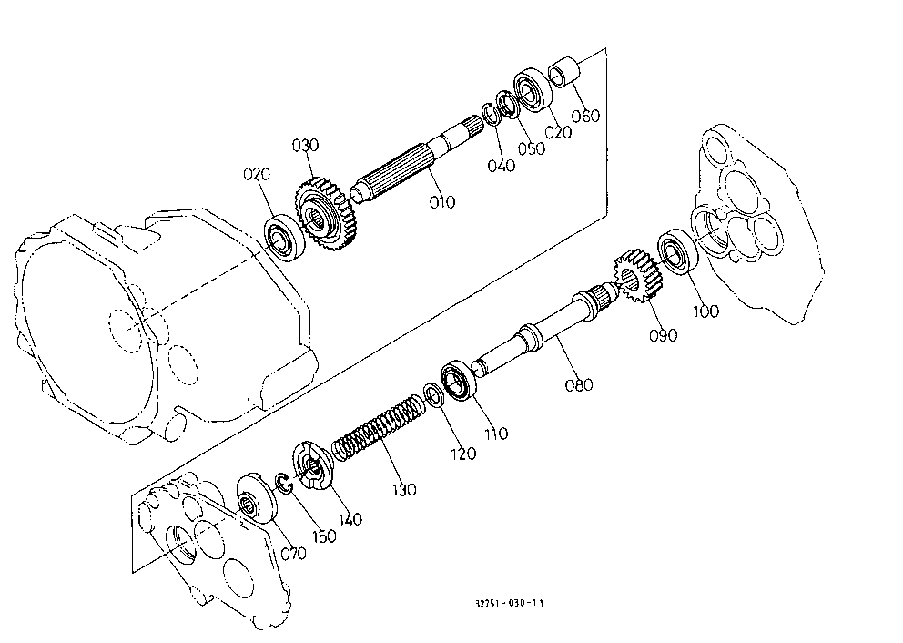 Pto Countershaft And One Way Clutch