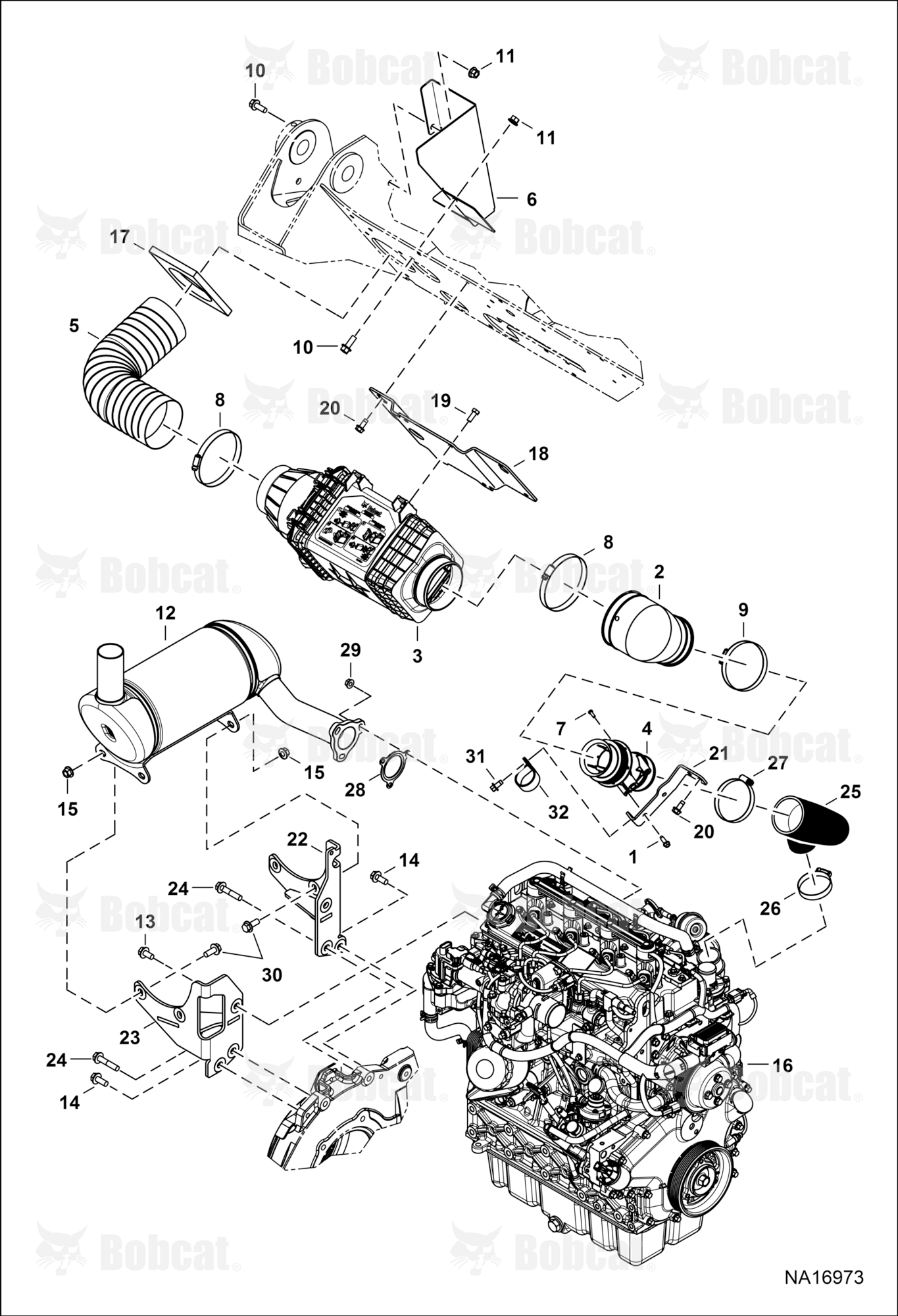 Engine & Attaching Parts (Air Cleaner & Muffler)