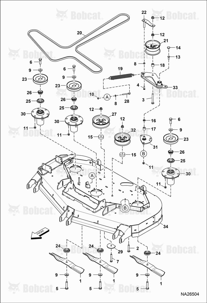 BELTS, Pulleys & Blades (52")