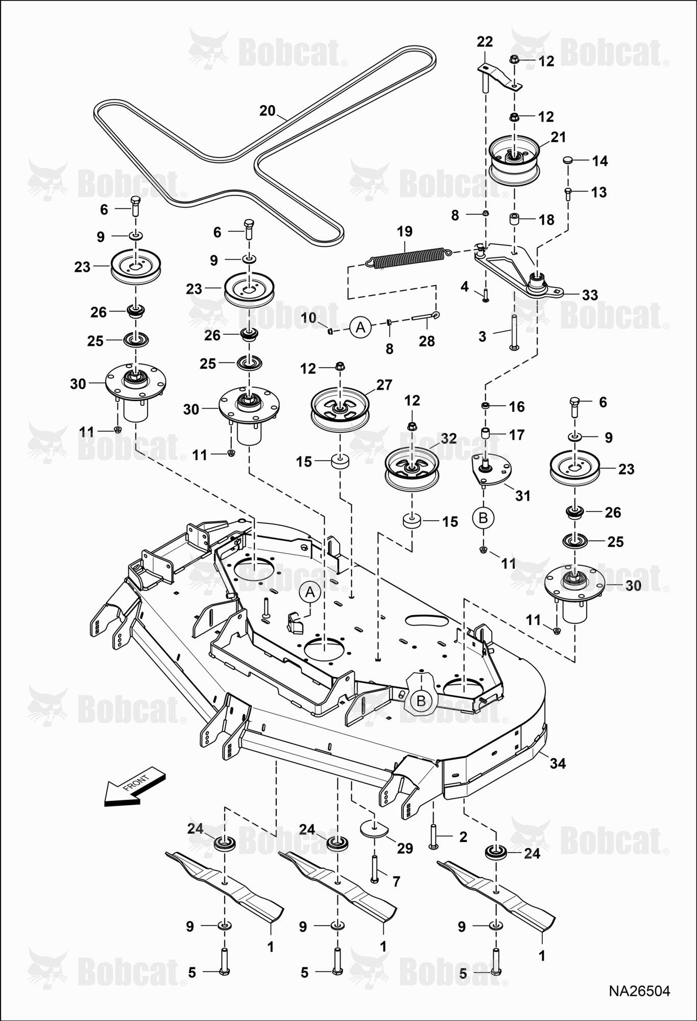 BELTS, Pulleys & Blades (52")
