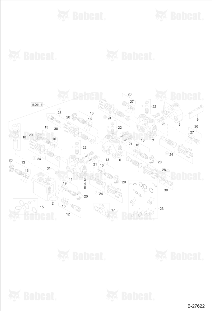 Valve Bank - Mono Boom (Engine S/N XXXX/0506 & Below)