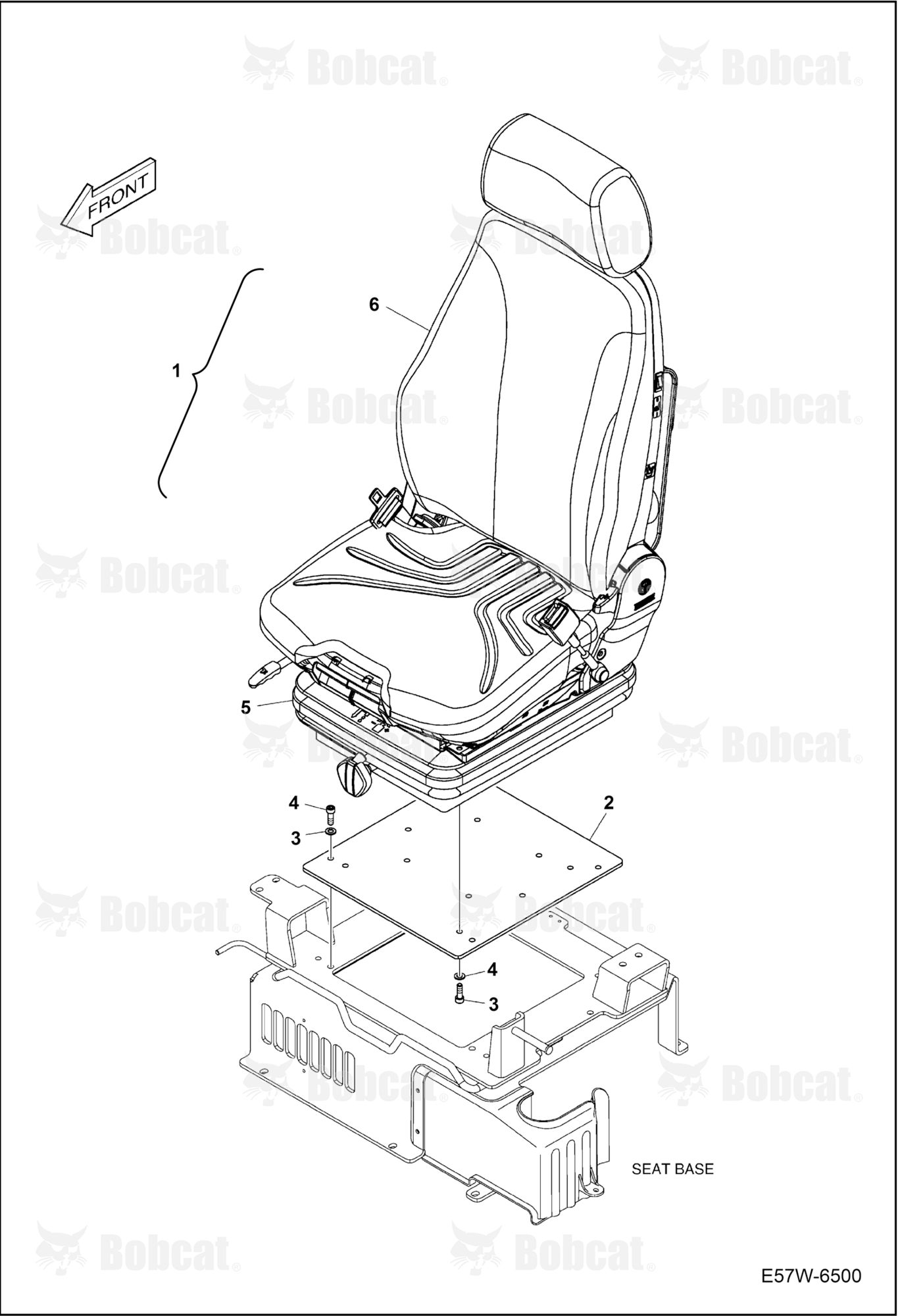 Seat (Mechanical) (PVC)  B3WU11697 & Above