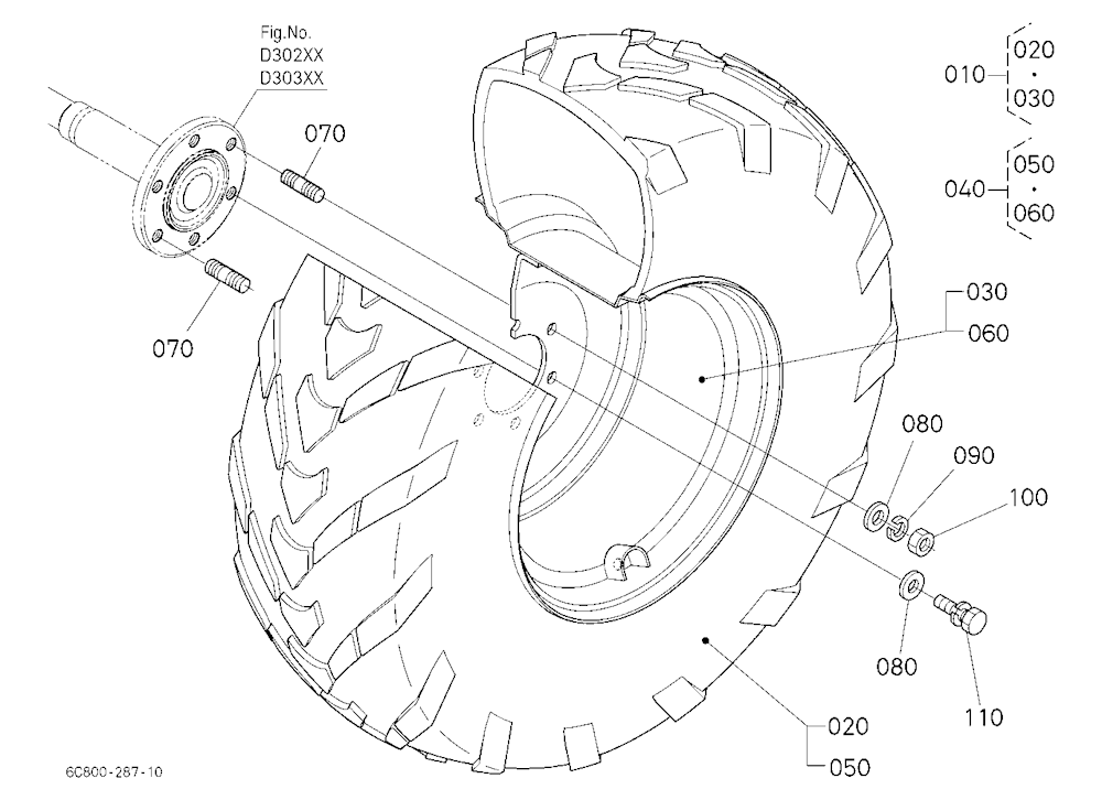 Rear Wheel (14-17.5 R14)