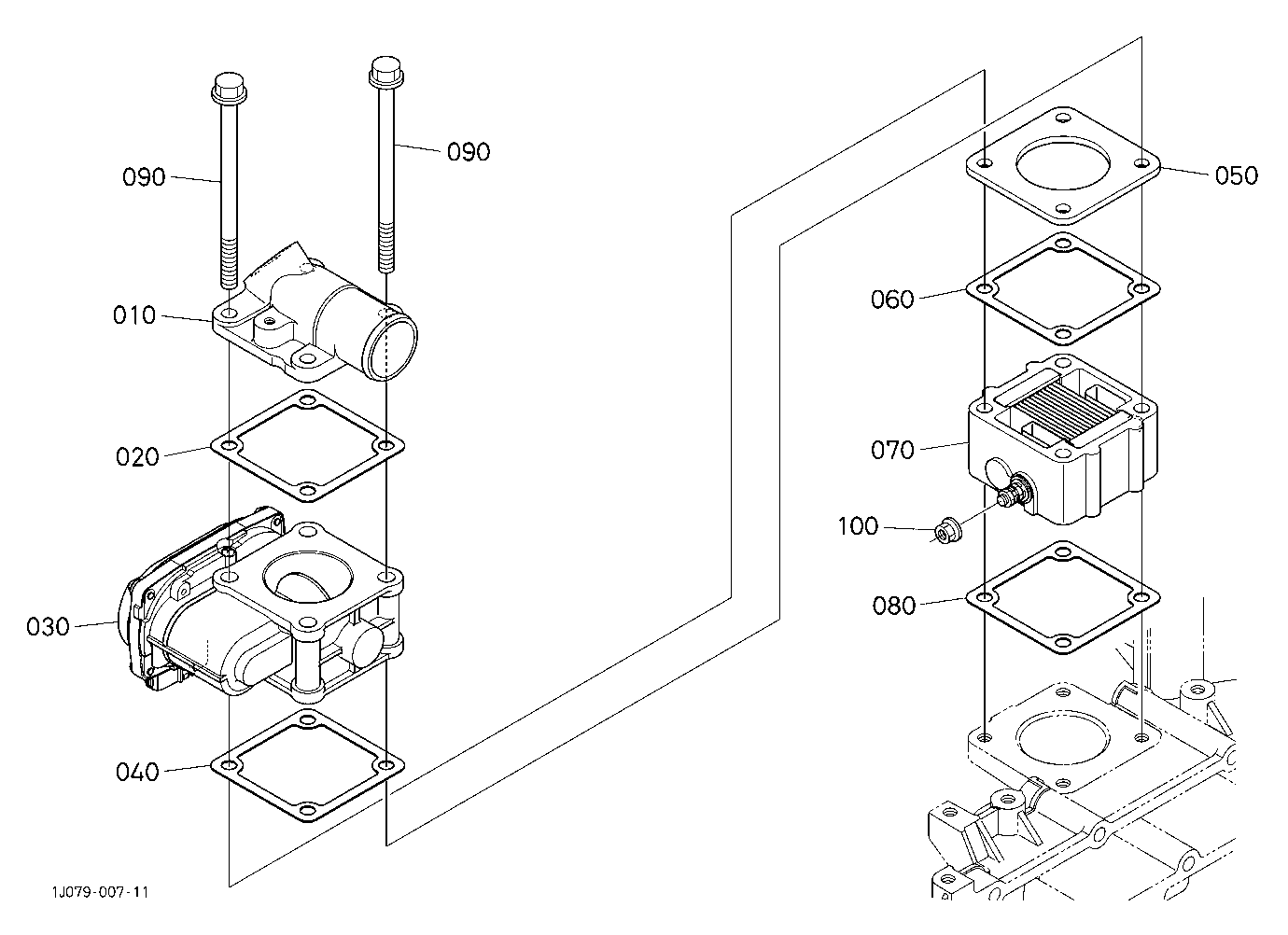 Air Cleaner Flange And Throttle Valve
