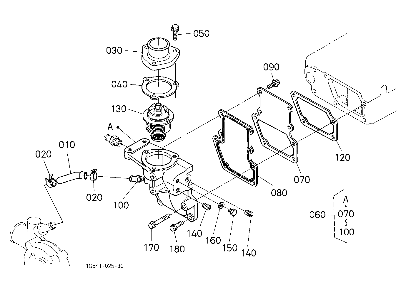 Water Flange And Thermostat [Cab Type] [Old Type]