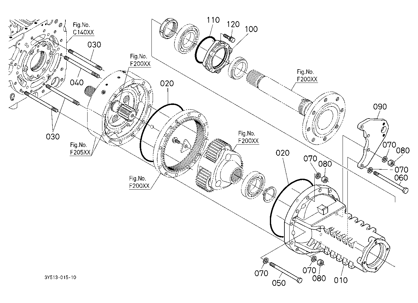 Rear Axle Case Lh