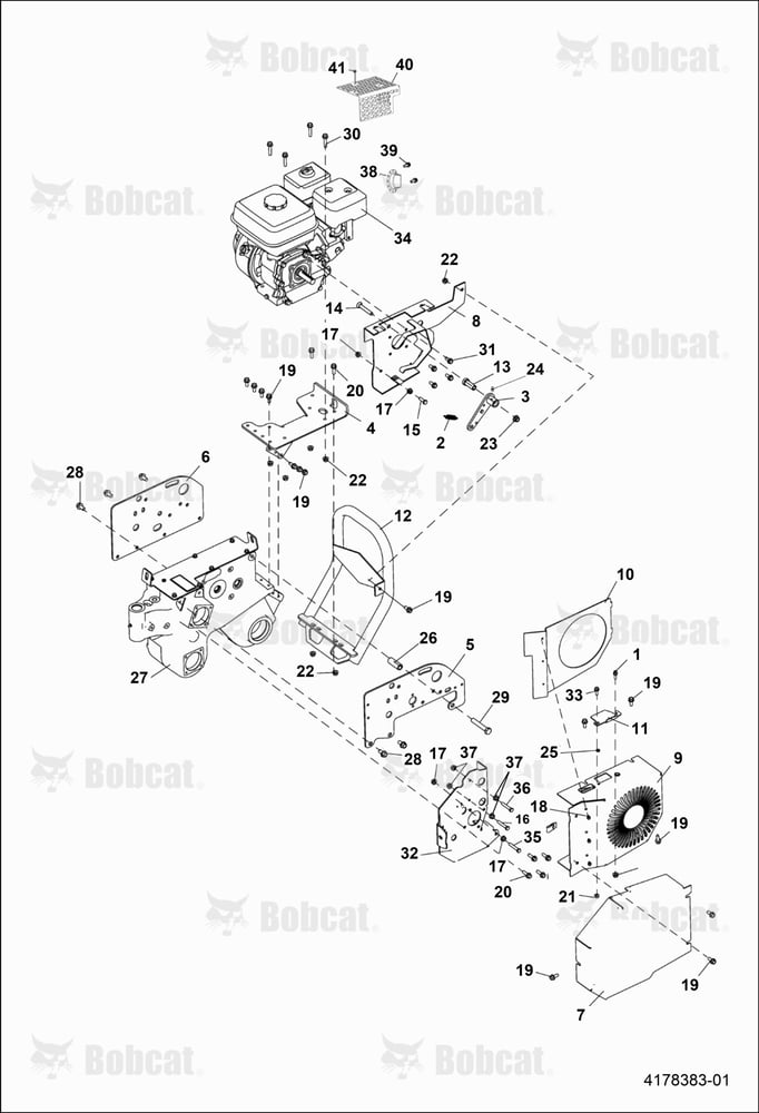 Engine and Guard Assembly B6F111001 - B6F111999