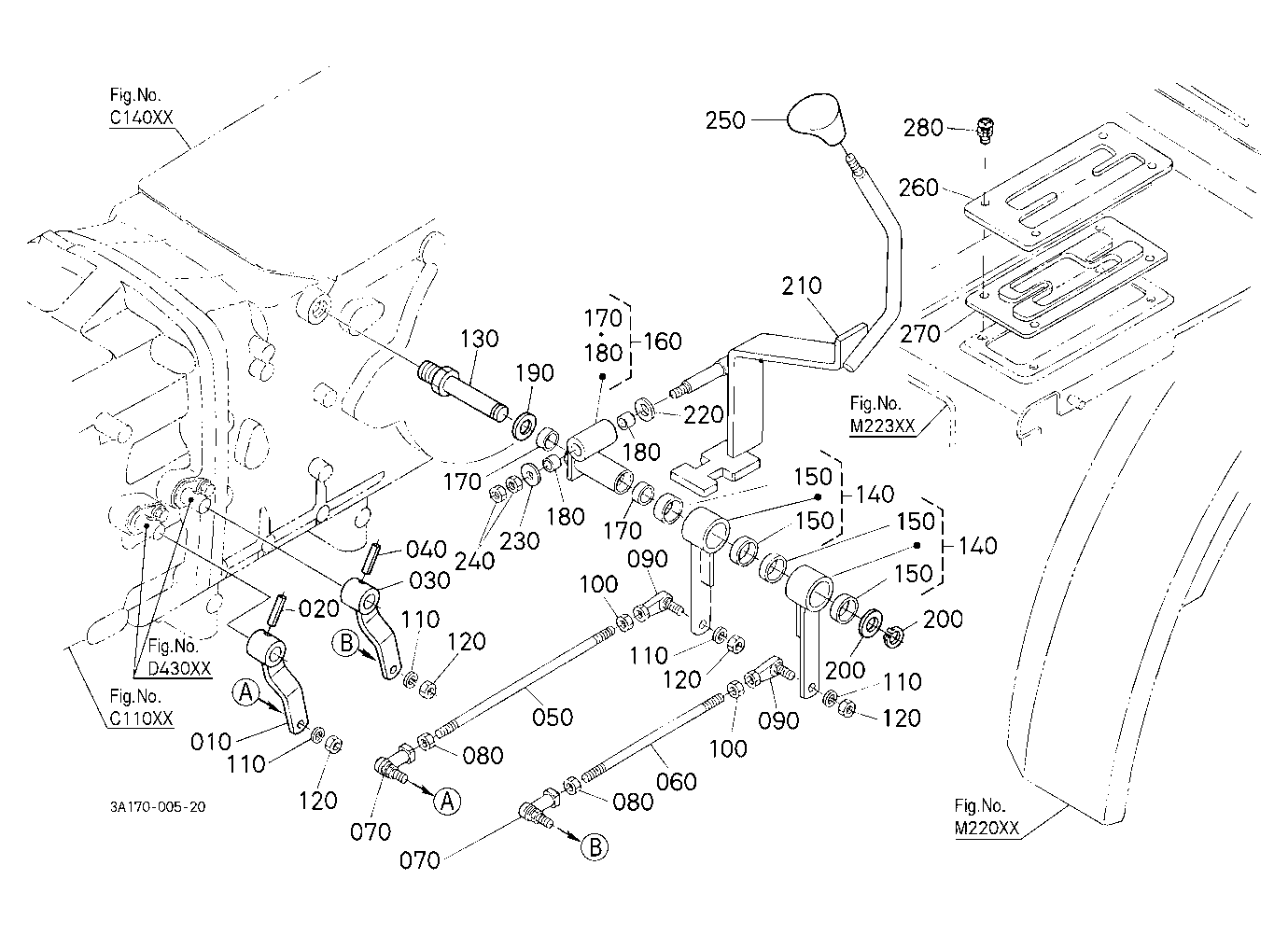 Range Gear Shift Lever/Creep Gear Shift Lever