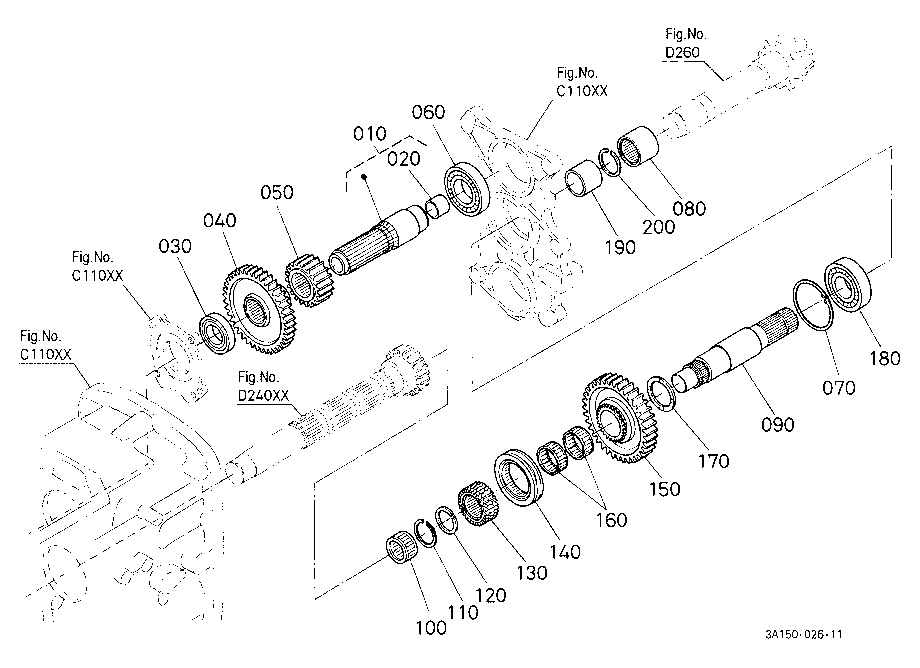 Range Gear Shaft [A]