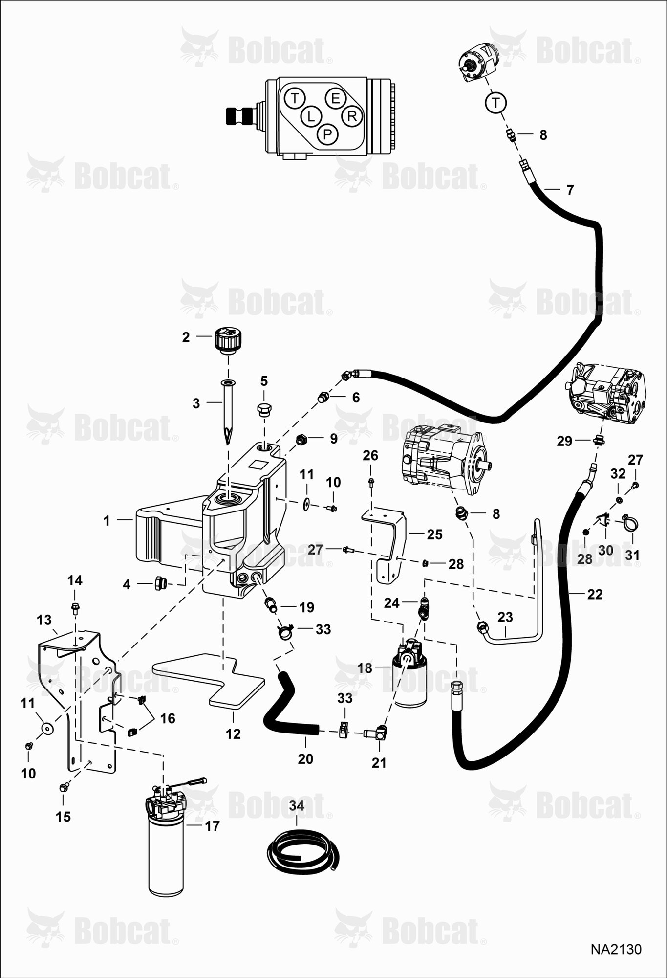 Hydraulic Circuitry (Tank)  A7Y712017 & Above