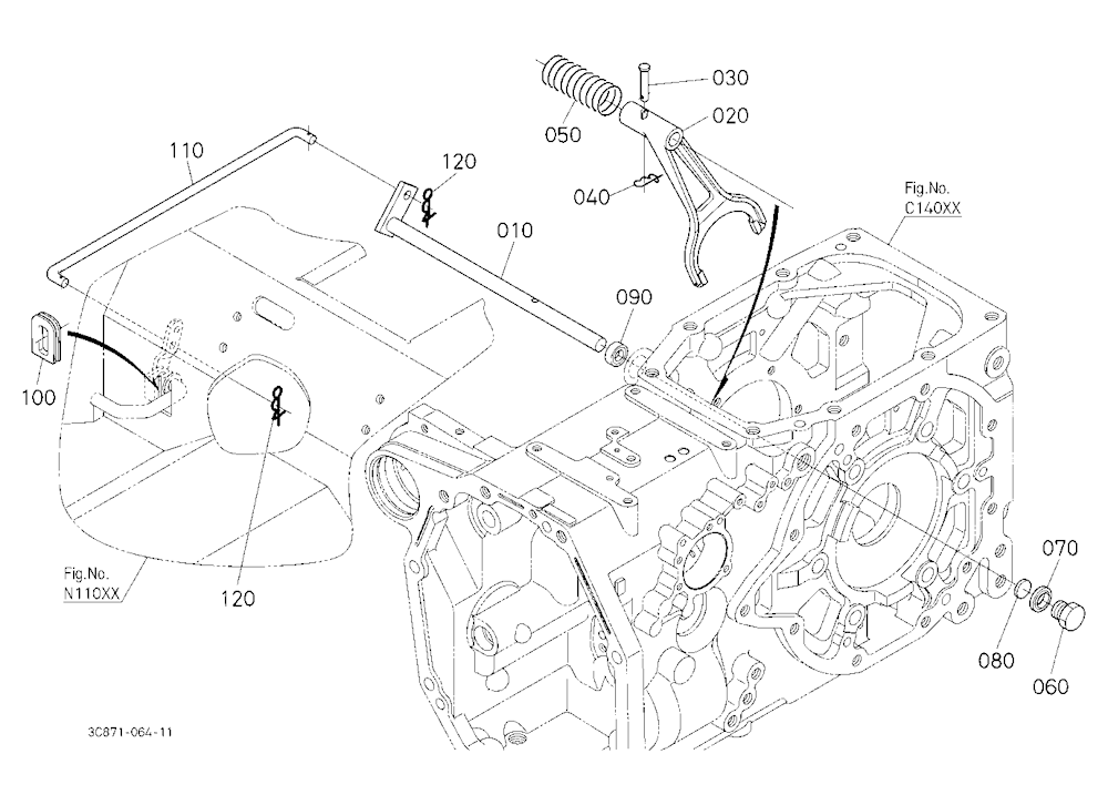 Rear Differential Lock Shift Fork