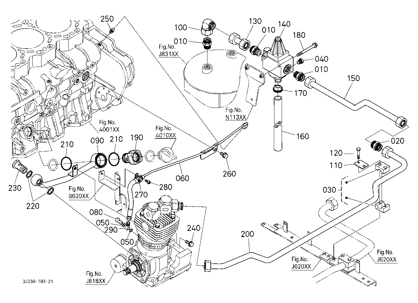 Air Compressor Pipe [With Pneumatic Traler Brake]