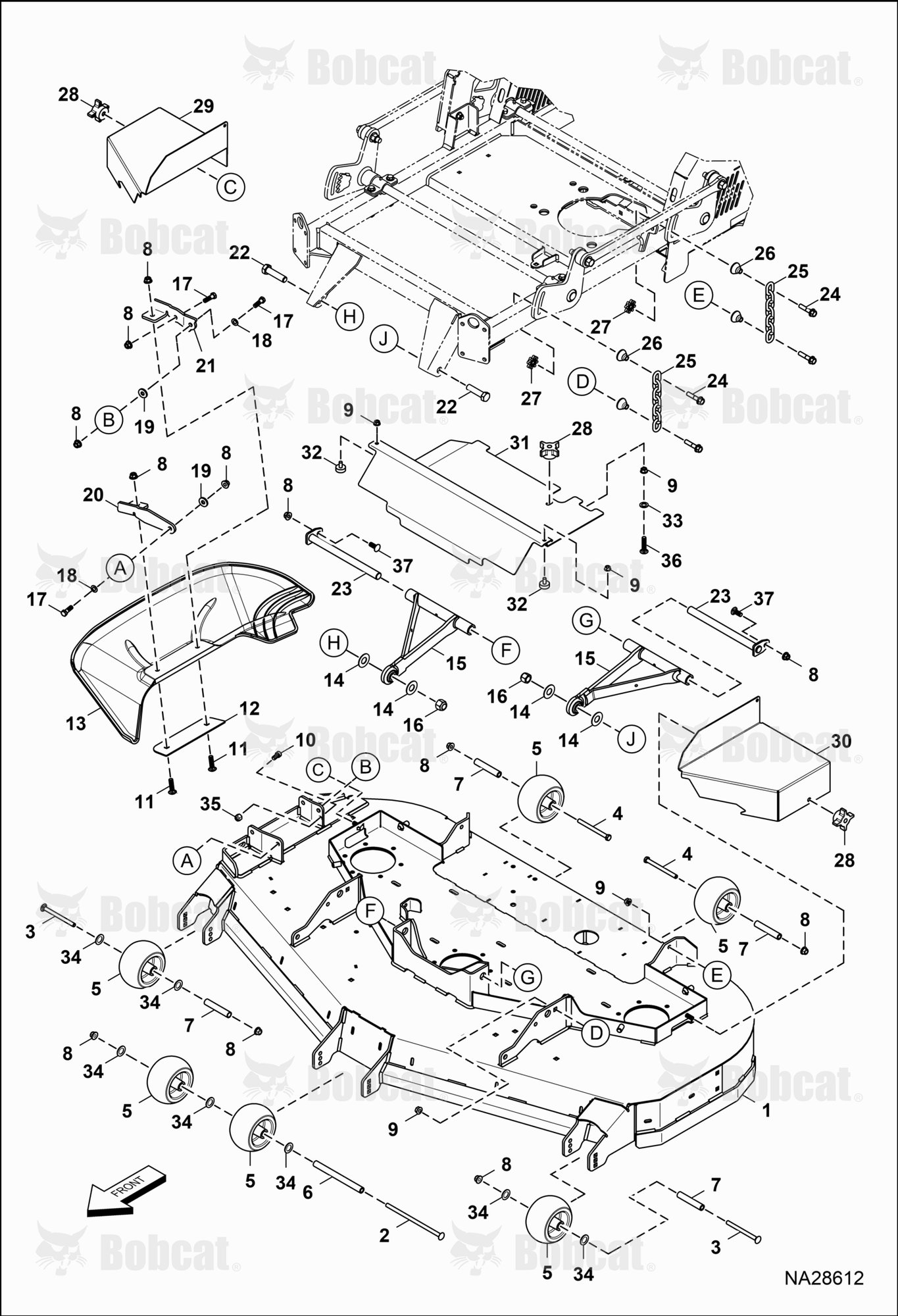 DECK, WHEEL, Cover (61")