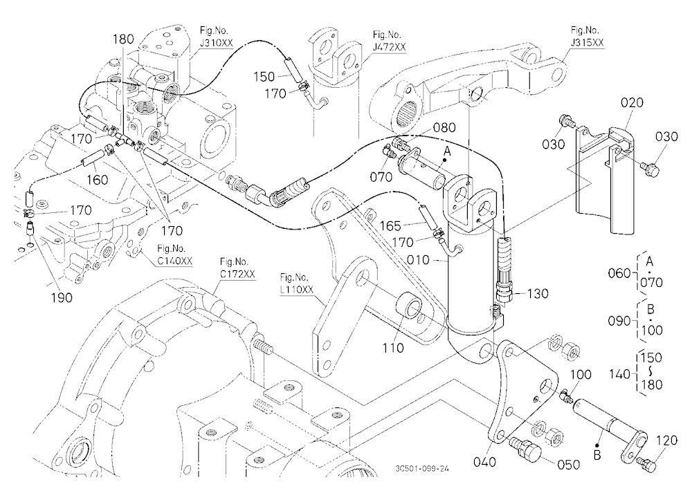 3P-Lift Assist Cylinder Lh