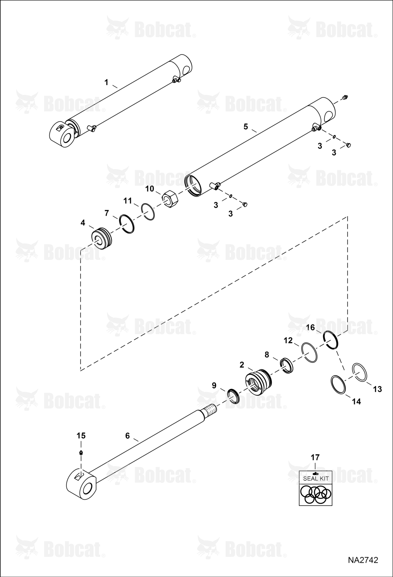 Clamp (Hydraulic Cylinder) (38,1 mm) (1.5" DIA Rod)  AJ5L00101 & Above