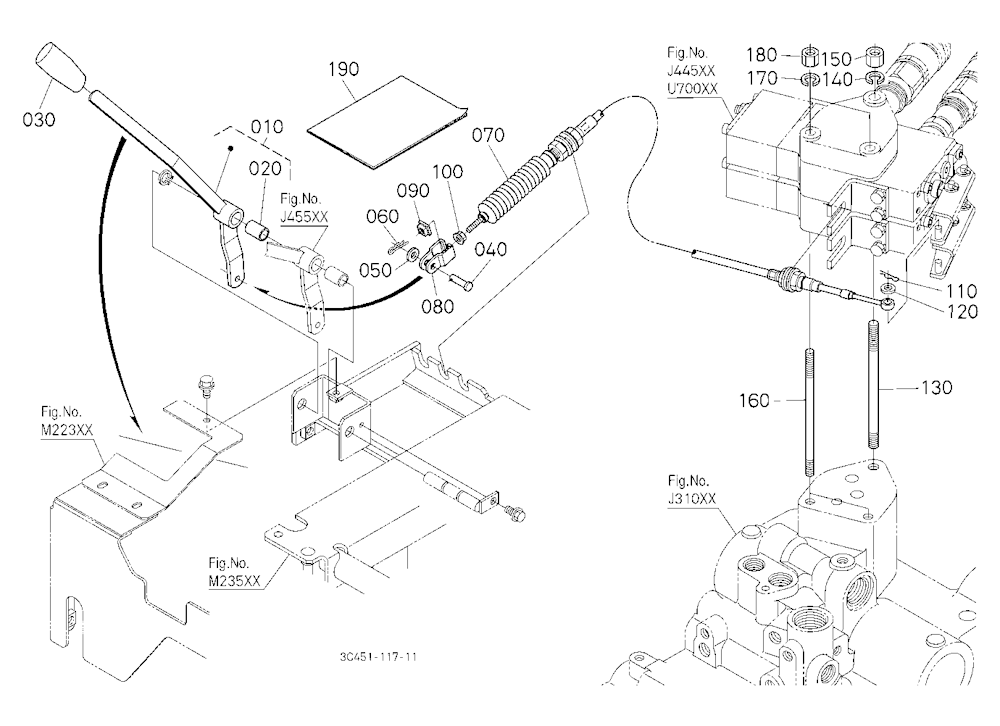 Auxiliary Control Valve Lever Kit (2Nd) (W/G No.M7