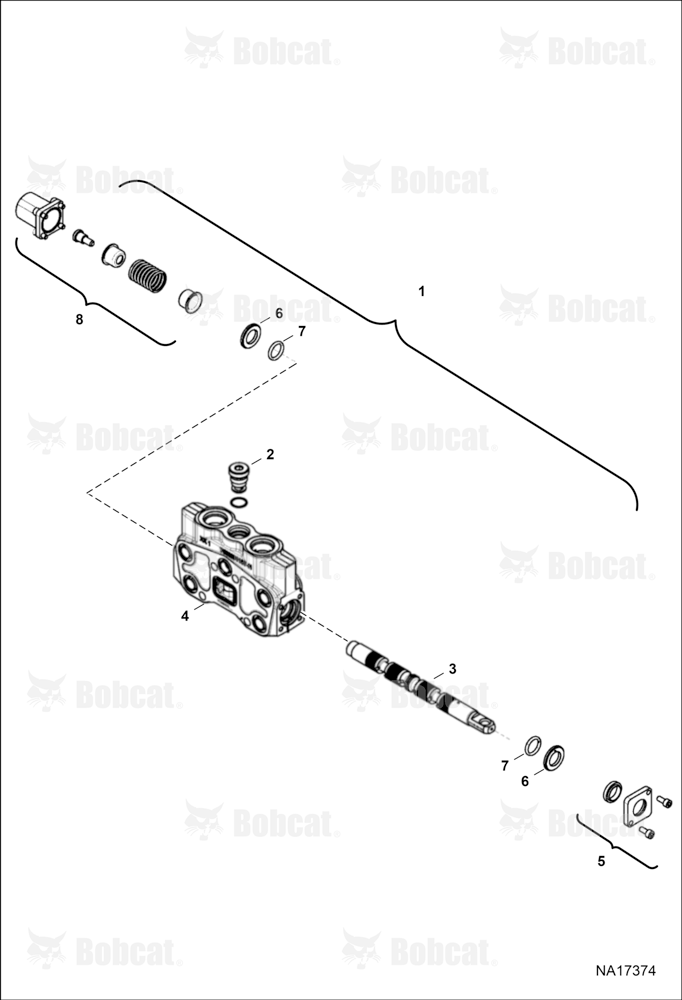 Hydraulic Control Valve (Backhoe) (Stabilizer Section)