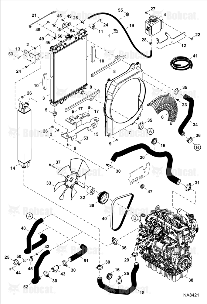 Engine & Attaching Parts (Radiator Water & Air Exchanger)