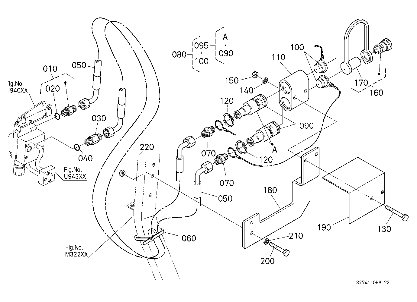 Auxiliary Control Valve Coupler (1St) (W/G No.B802