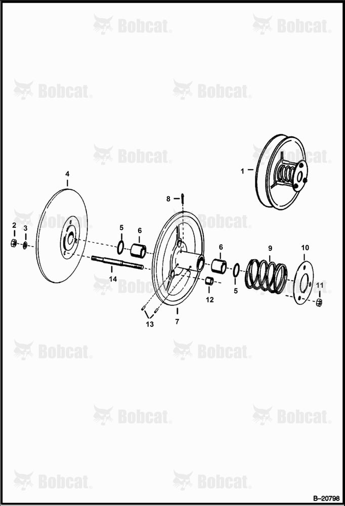 Variable Speed Driven Sheave (M-500 Models) (Tapered Jackshaft) 100144568 & Above