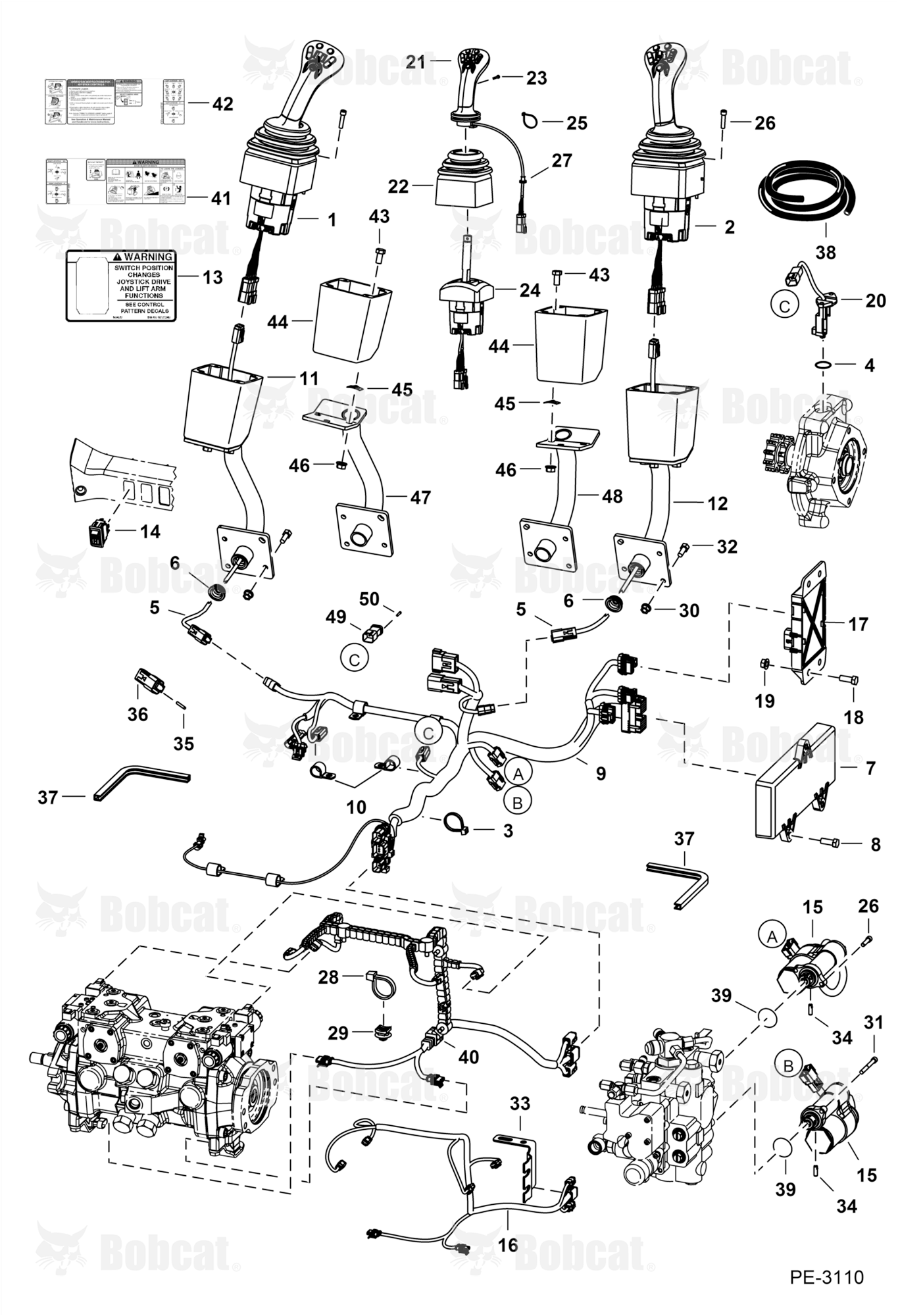 Controls Electrical (Selectable Joystick Controls) 530512552-530559999, 530611154-530659999