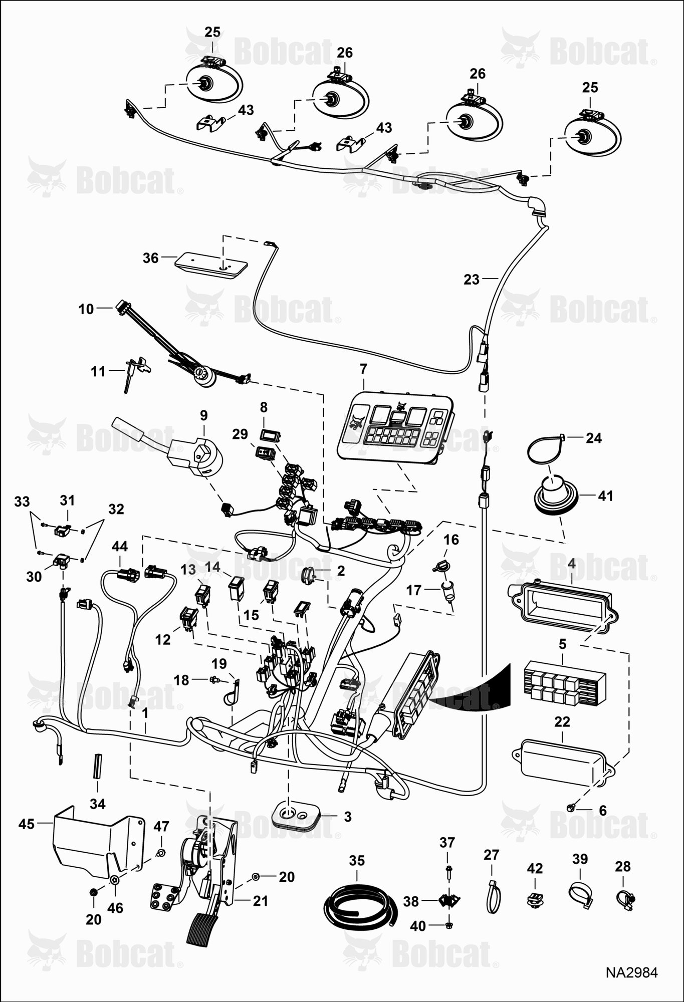 CAB Electrical Circuitry (Metal Covered Pedal Assembly)