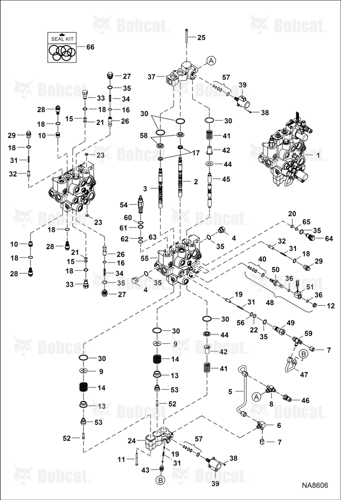 Hydraulic Control Valve (AHC, ACS & SJC) (One Piece Detent Block)