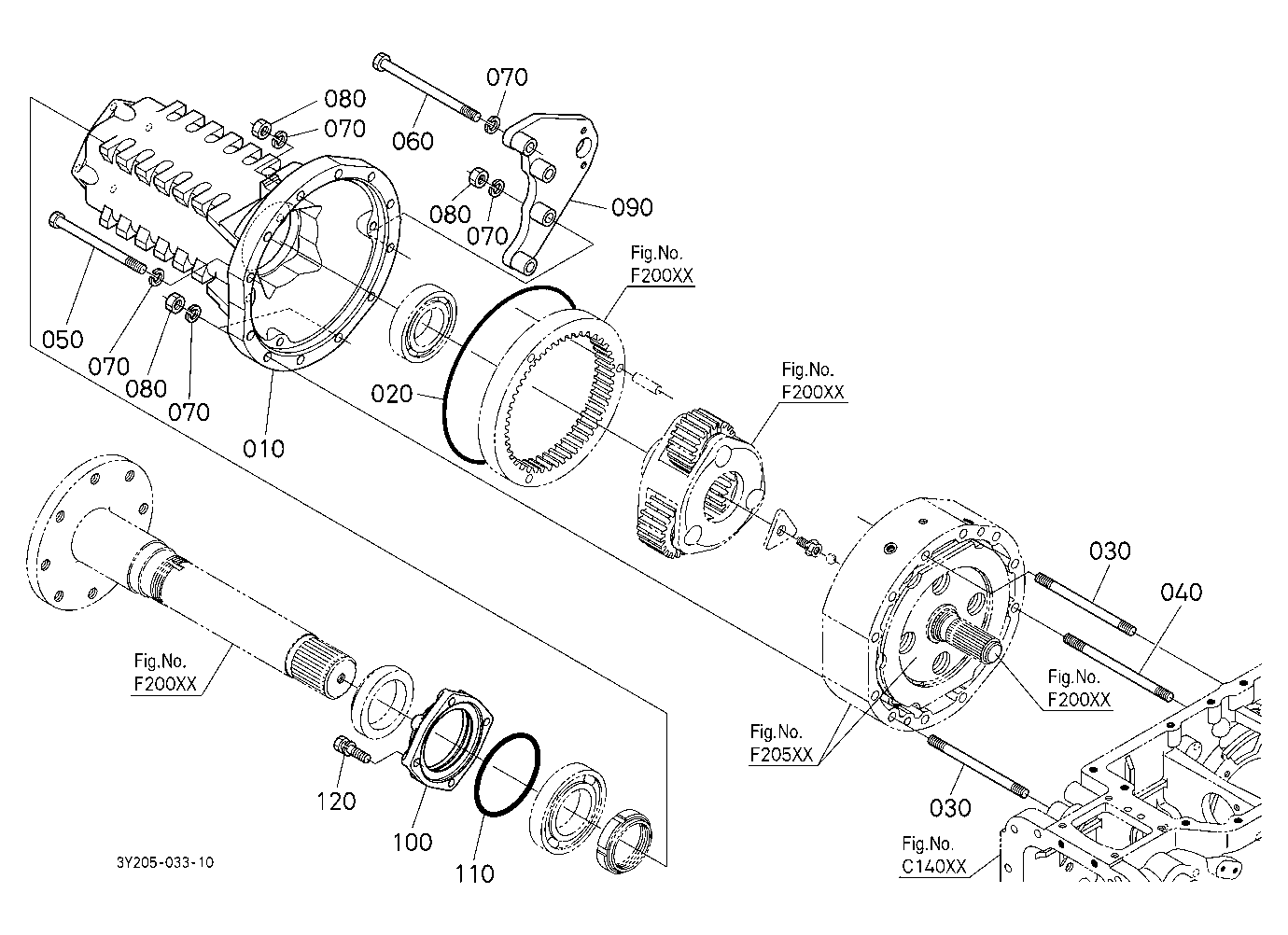 Rear Axle Case Rh