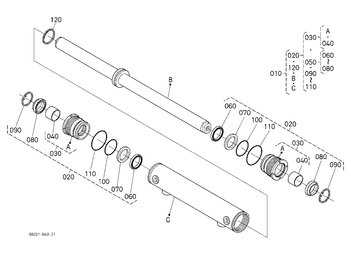 Steering Cylinder [Component Parts] [Old]