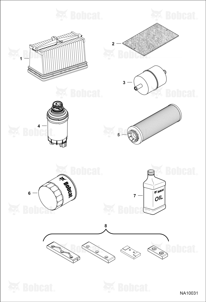 Scheduled Maintenance Items (Every 500 Hours Or Every 6 Months)