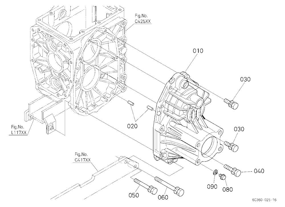 Rear Axle Case Lh