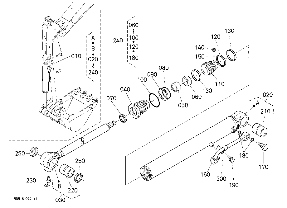 Bucket Cylinder And Component Parts