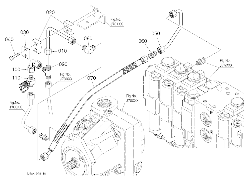 Hydraulic Oil Line (Axial Pump To Remote Control V