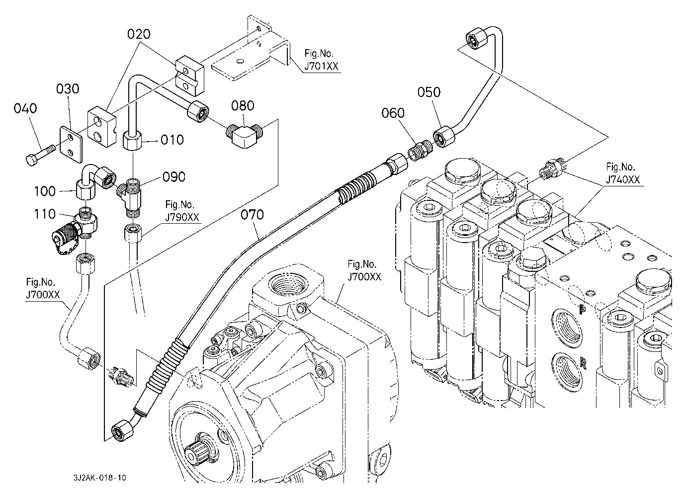 Hydraulic Oil Line (Axial Pump To Remote Control V