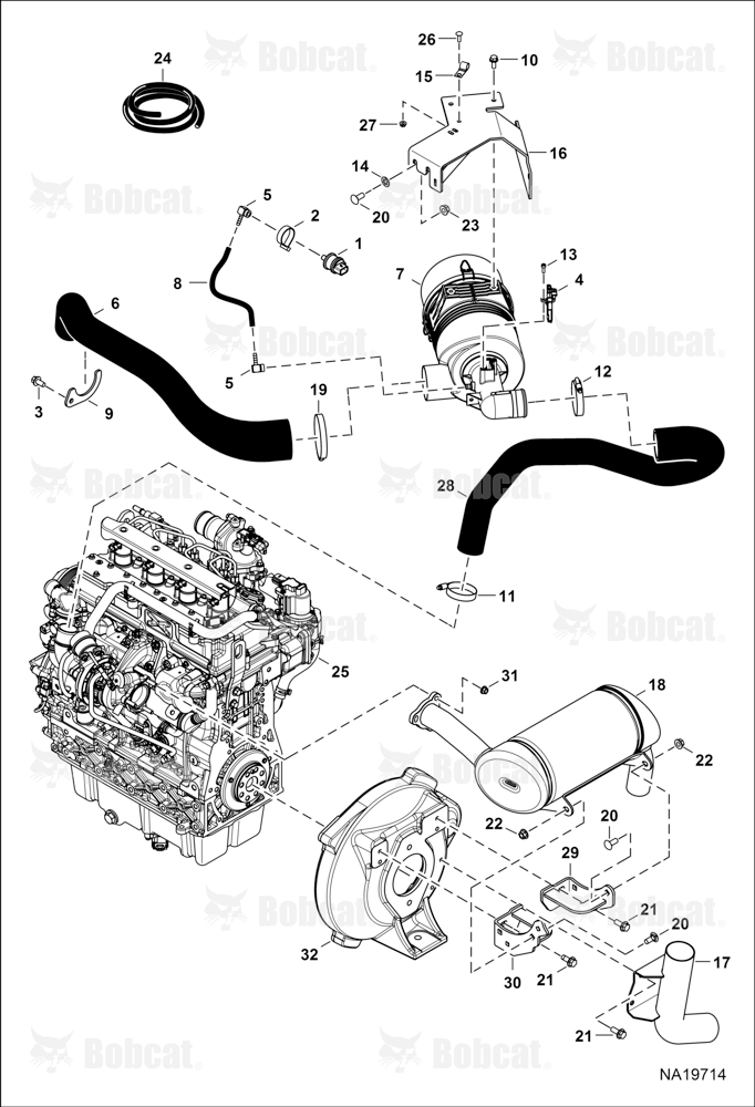 Engine & Attaching Parts (Air Cleaner & Muffler)