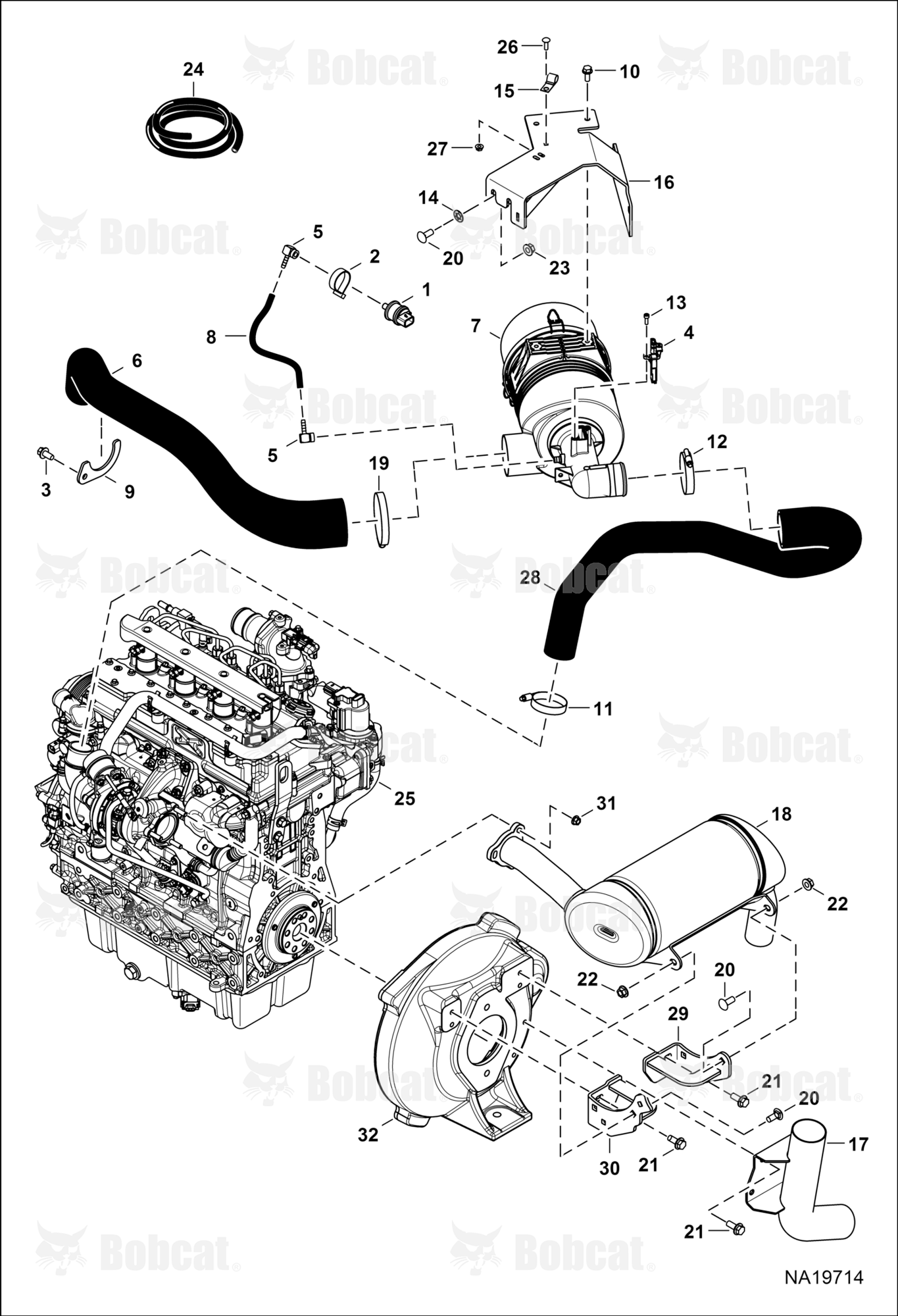 Engine & Attaching Parts (Air Cleaner & Muffler)