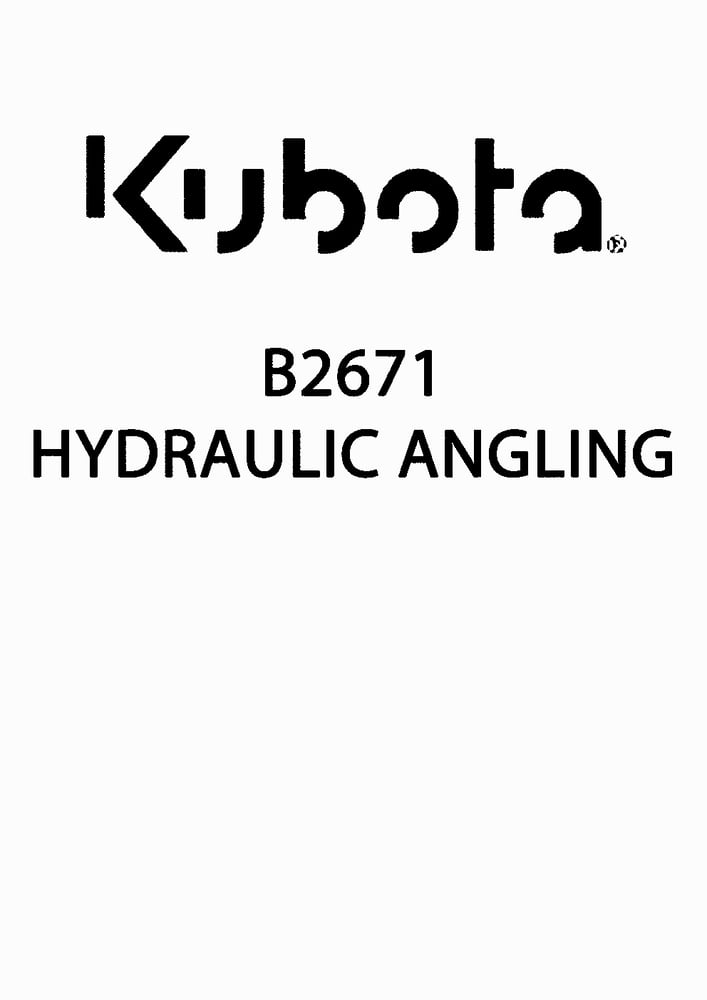 B2671 HYDRAULIC ANGLING